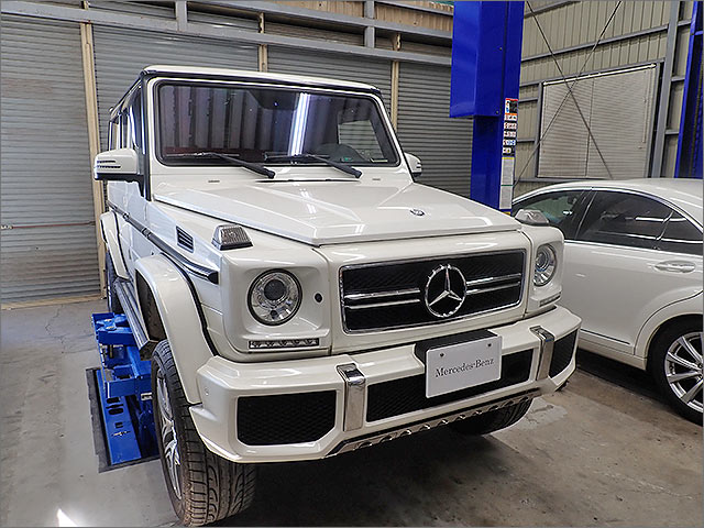 メルセデスベンツGクラス(W463)G63AMGトルコン太郎でATF圧送交換とアダプション実施
