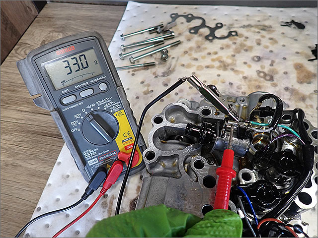 ロックアップソレノイド 抵抗値測定 故障診断