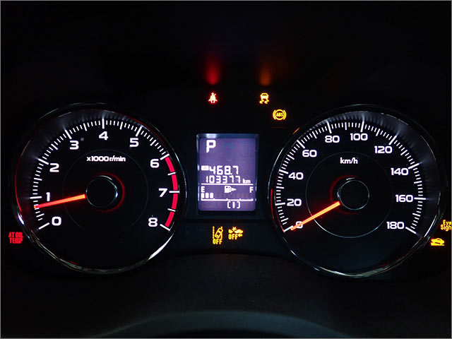 メーター警告灯点灯