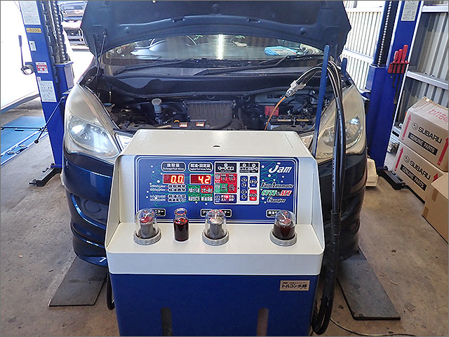 ATFチェンジャーでCVTF圧送充填