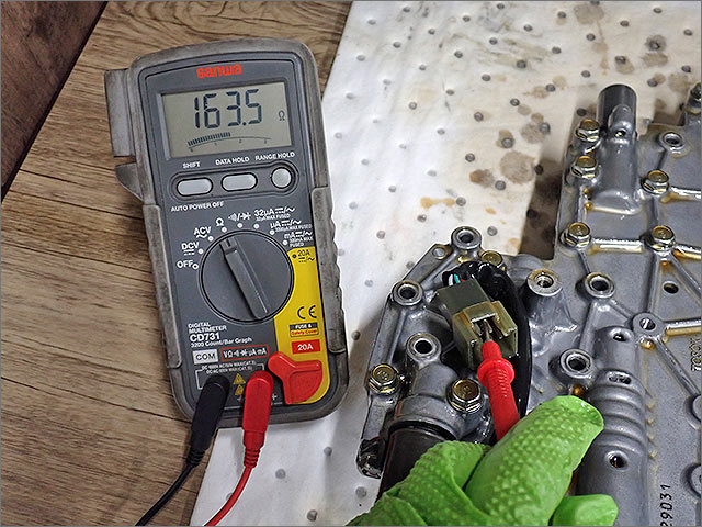 スバル レガシィBMG ロックアップソレノイド抵抗値 163.5Ω 異常値