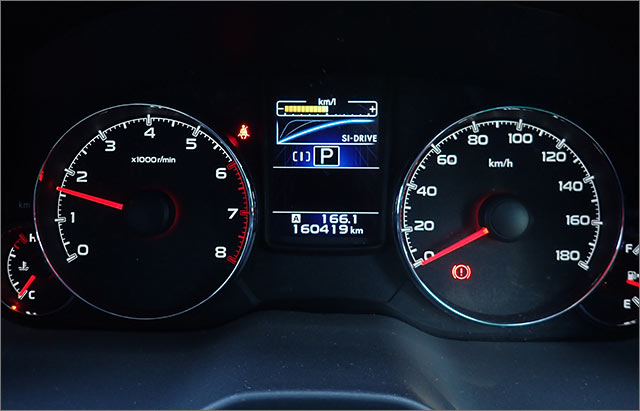 スバル レガシィBMG 修理完了後 メーター 警告灯全消灯