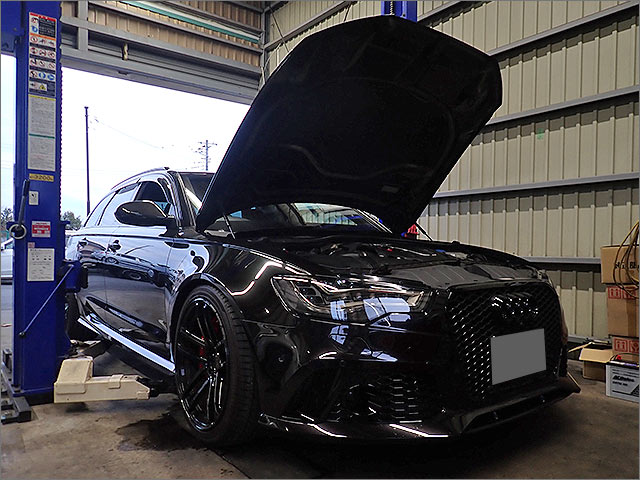 アウディRS6アバント(C7) トルコン太郎でATF圧送交換|予防整備・オイルパン脱着込み