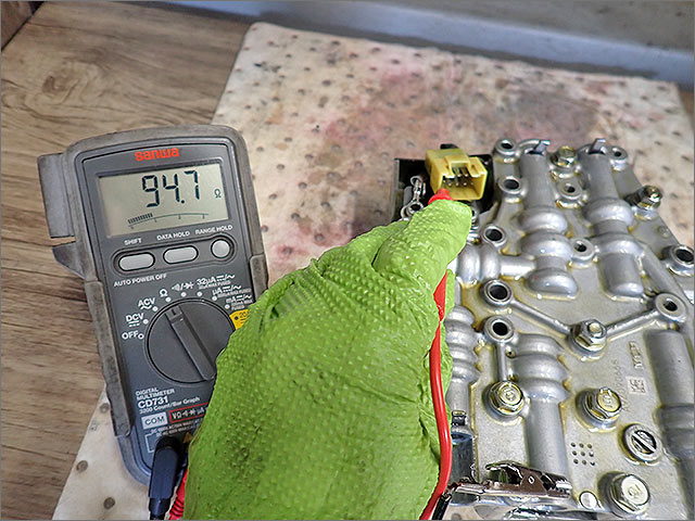 不良ソレノイド抵抗値94.7Ω