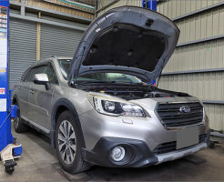 スバル レガシィアウトバック BS9 走行中の多重警告が再始動で消える｜AWDソレノイド交換で解決【P0971】