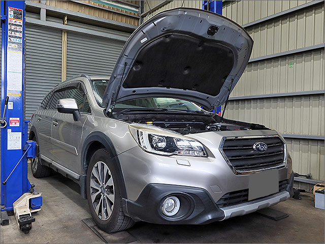 スバル レガシィアウトバック BS9 走行中の多重警告が再始動で消える｜AWDソレノイド交換で解決【P0971】