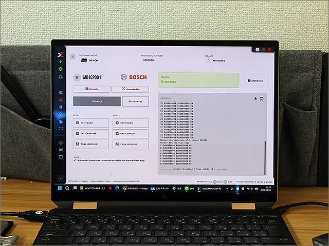 FLEX MagicMotorsport BENCH接続成功