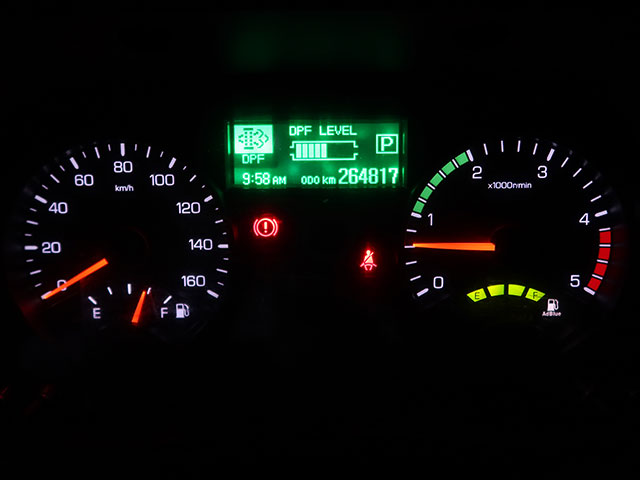 作業後のメーター 試運転後 走行距離264817km