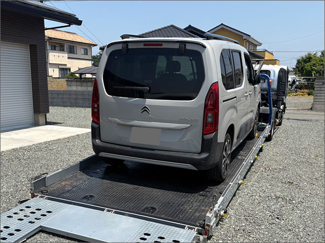 積載車で群馬県太田市から入庫のベルランゴ