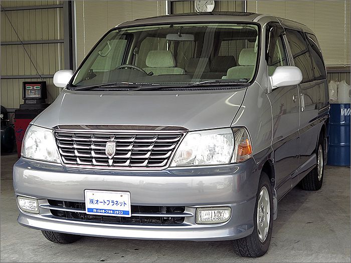 程度良好・車検整備付のグランドハイエースです。装備はDVDナビ、CD、MD、ETC、キーレス、アルミになります。