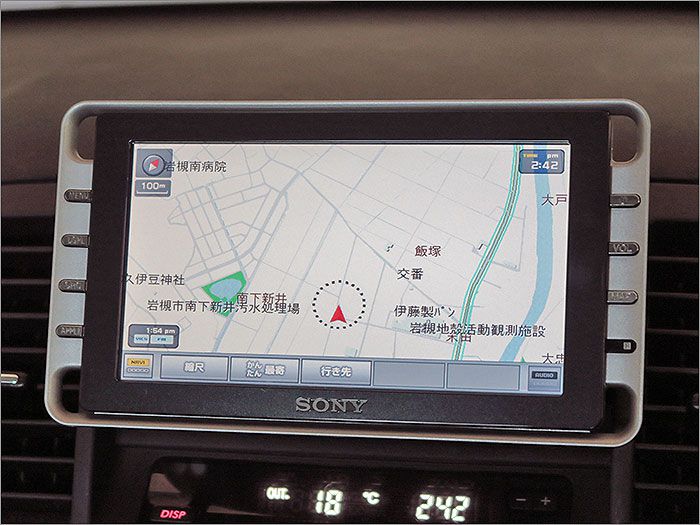ナビ付き、始めての行き先でも安心です。
